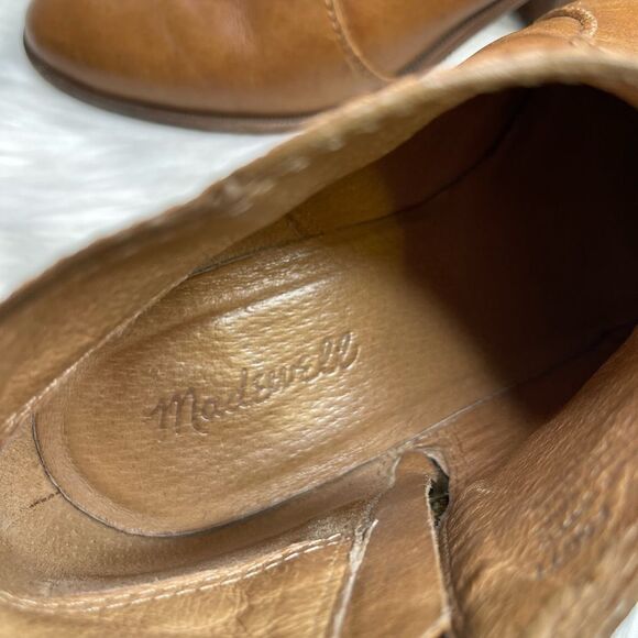 Madewell Janice Leather Bootie in English Saddle 8.5 - Picture 7 of 9